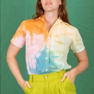 Big Bud Press tie dye button down